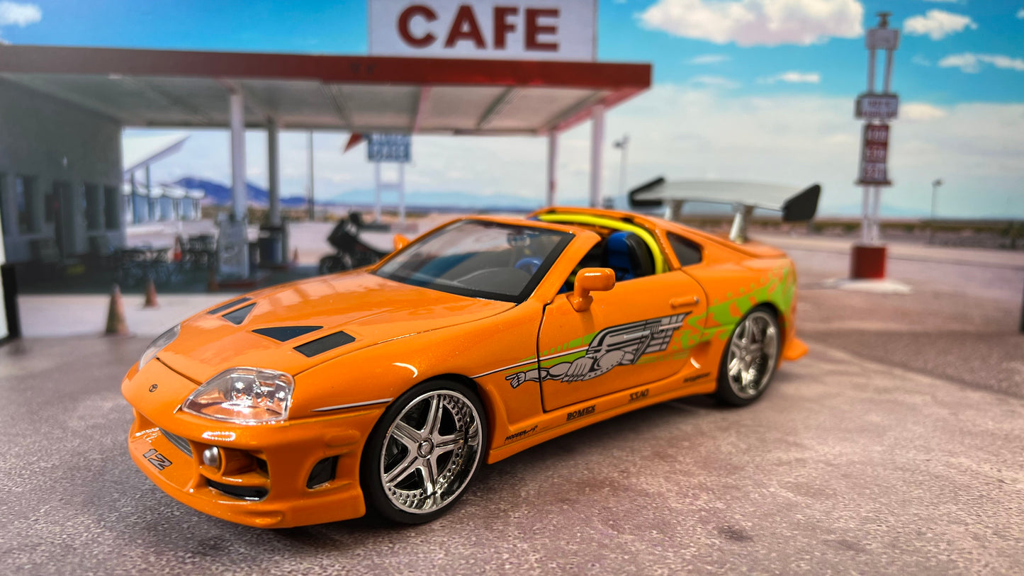 1/24 Fast & Furious Movie Super Detailed Toyota Supra Die-Cast Brian Paul Walker
