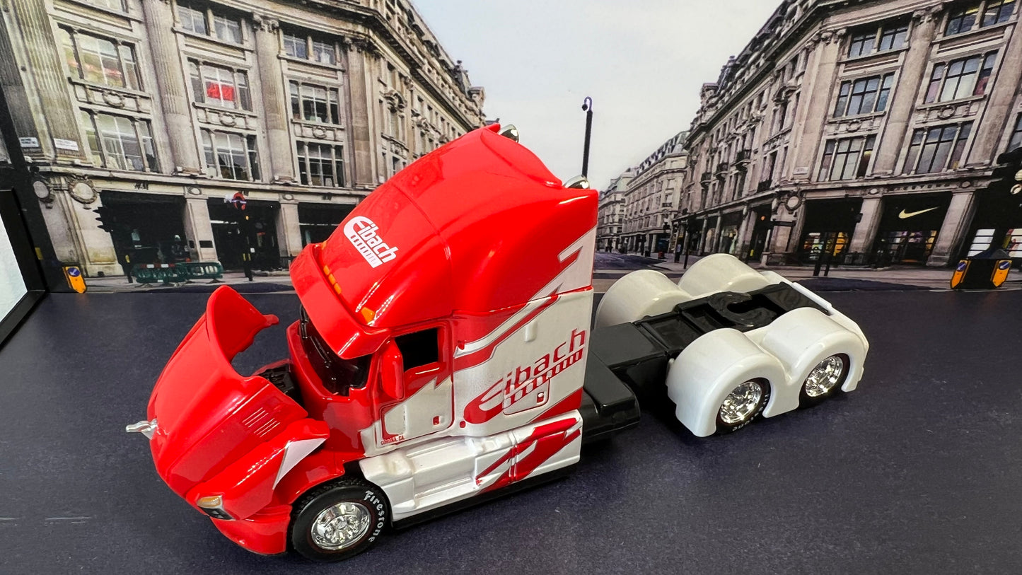 Maisto Design 1:64 Die-Cast Custom Rigs Mack Anthem Trucks Eibach Red White Opening Hood