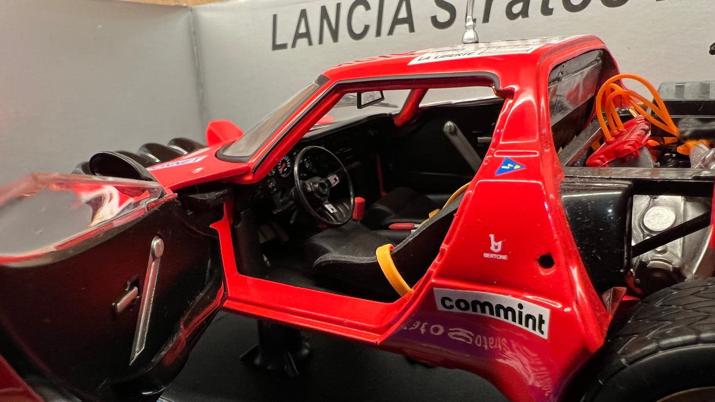 Rare Sun Star 1/18 Die-Cast Lancia Stratos HF Winner Rally Tour de Corse 1975 Darniche Mahe w/ Full Openings & Detailed Engine & Interiors
