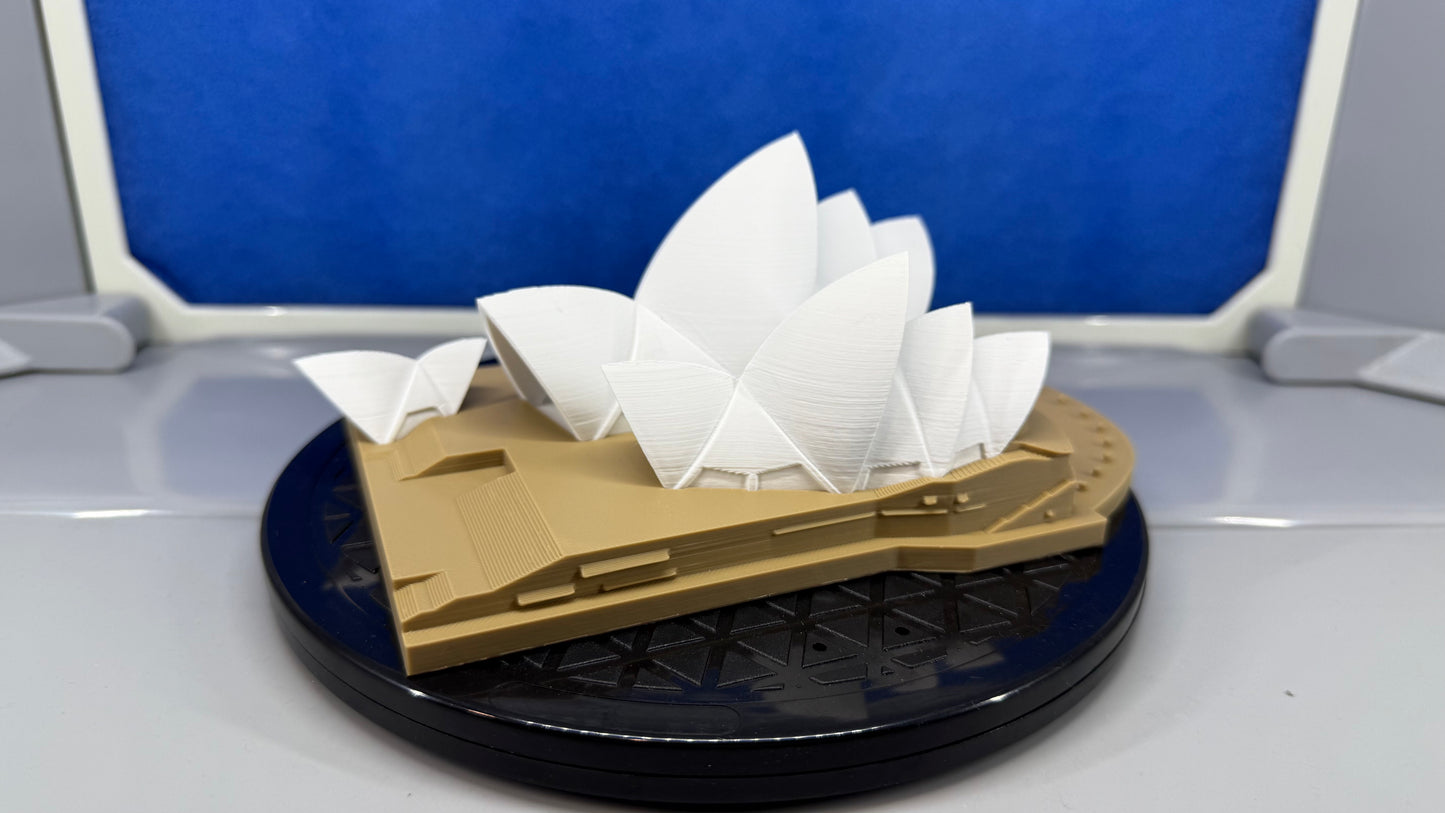 Colour 3D Printed Sydney Opera House 18.5X13X7.5cm