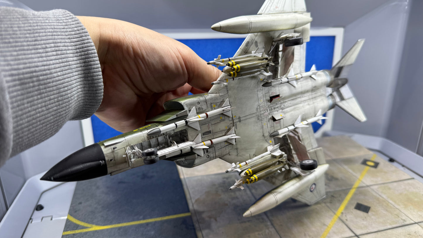 Pro-Built 1/48 F-4B Phantom 'What If' Vietnam War RAAF with Display Base Diorama.