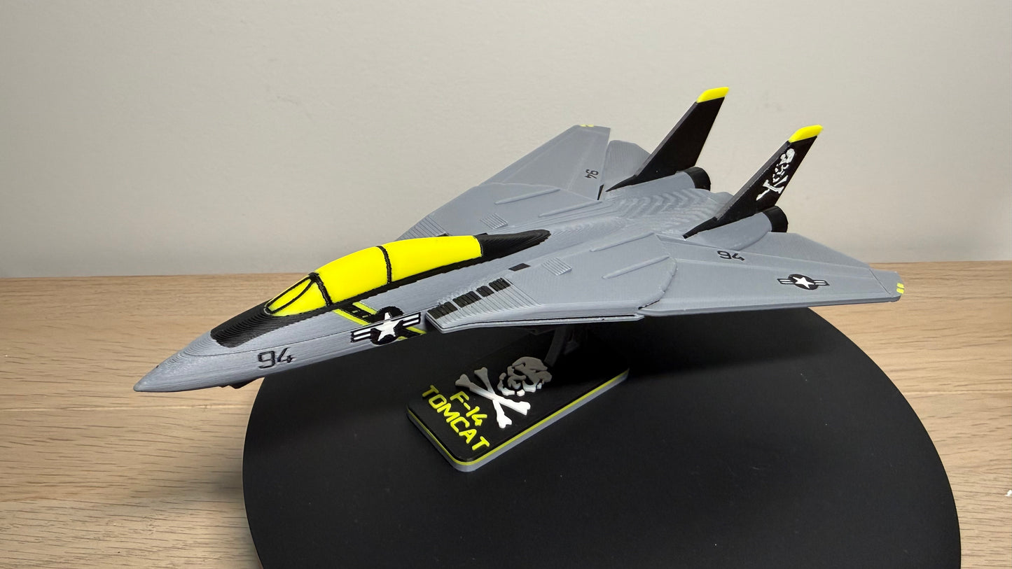 1/100 Scale Grumman F-14 TOMCAT Fighter Jet Full Colour Snap Plane Kit