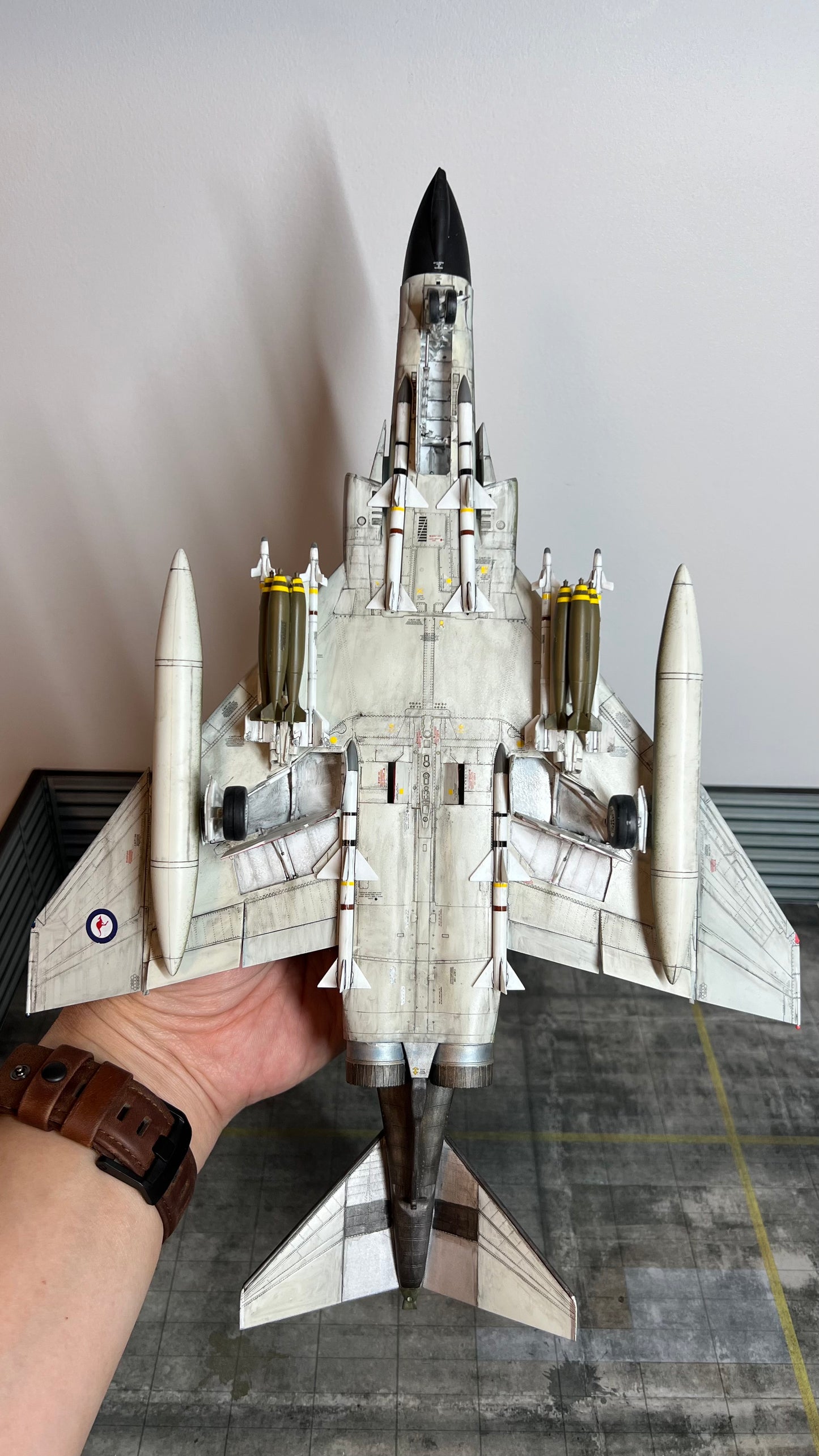 Pro-Built 1/48 F-4B Phantom 'What If' Vietnam War RAAF with Display Base