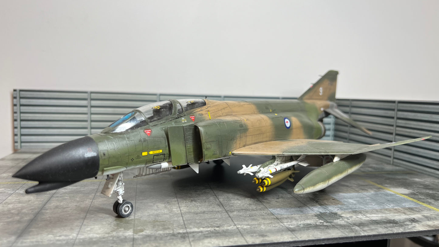 Pro-Built 1/48 F-4B Phantom 'What If' Vietnam War RAAF with Display Base