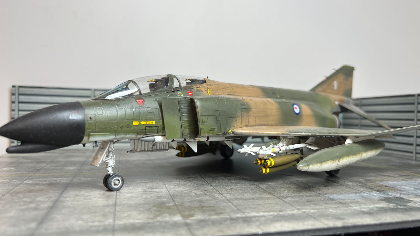 Pro-Built 1/48 F-4B Phantom 'What If' Vietnam War RAAF with Display Base