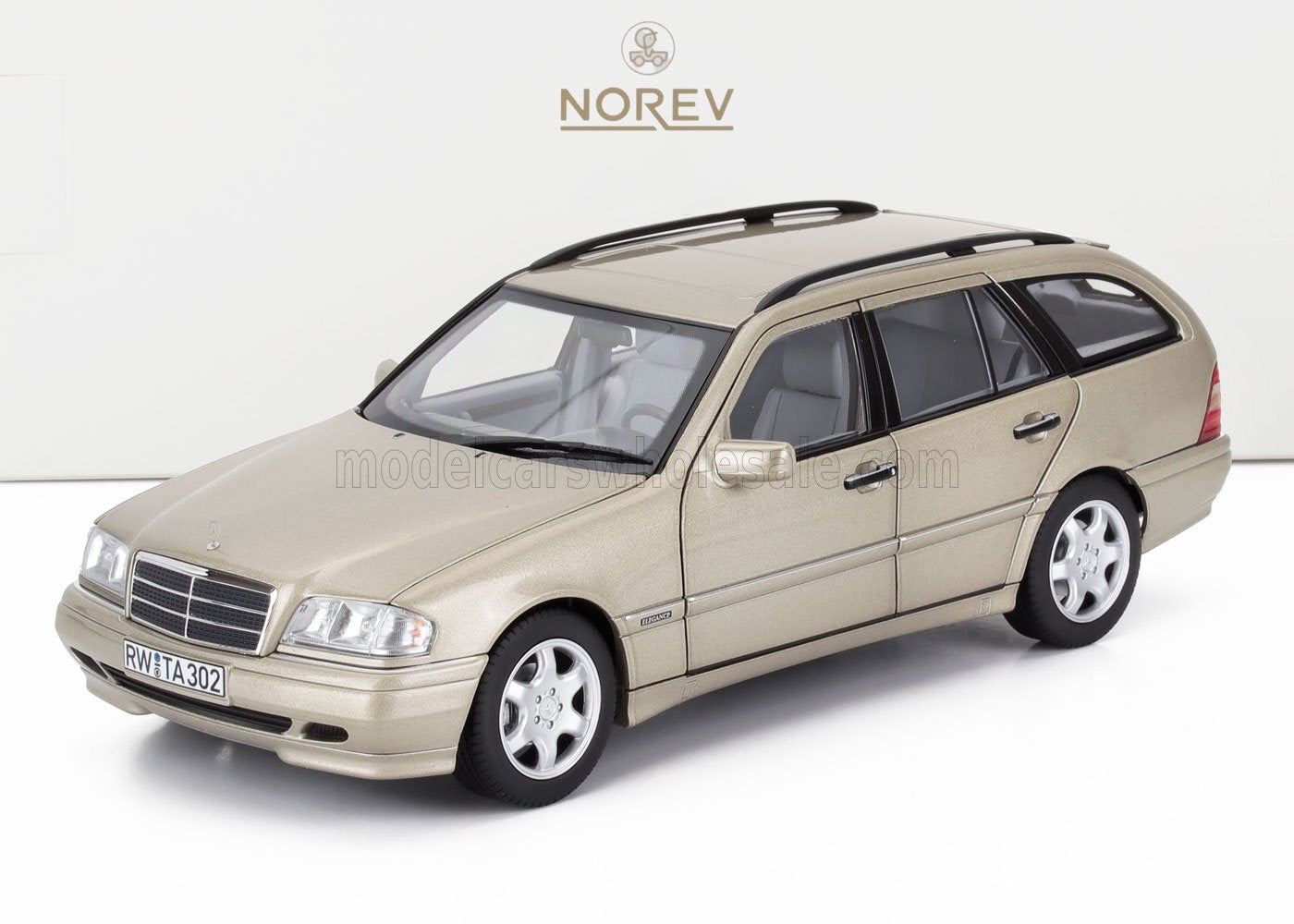 NOREV 1/18 MERCEDES BENZ - C-CLASS C200 (S202) T-MODELL SW STATION WAGON 1997 - SMOKE SILVER MET