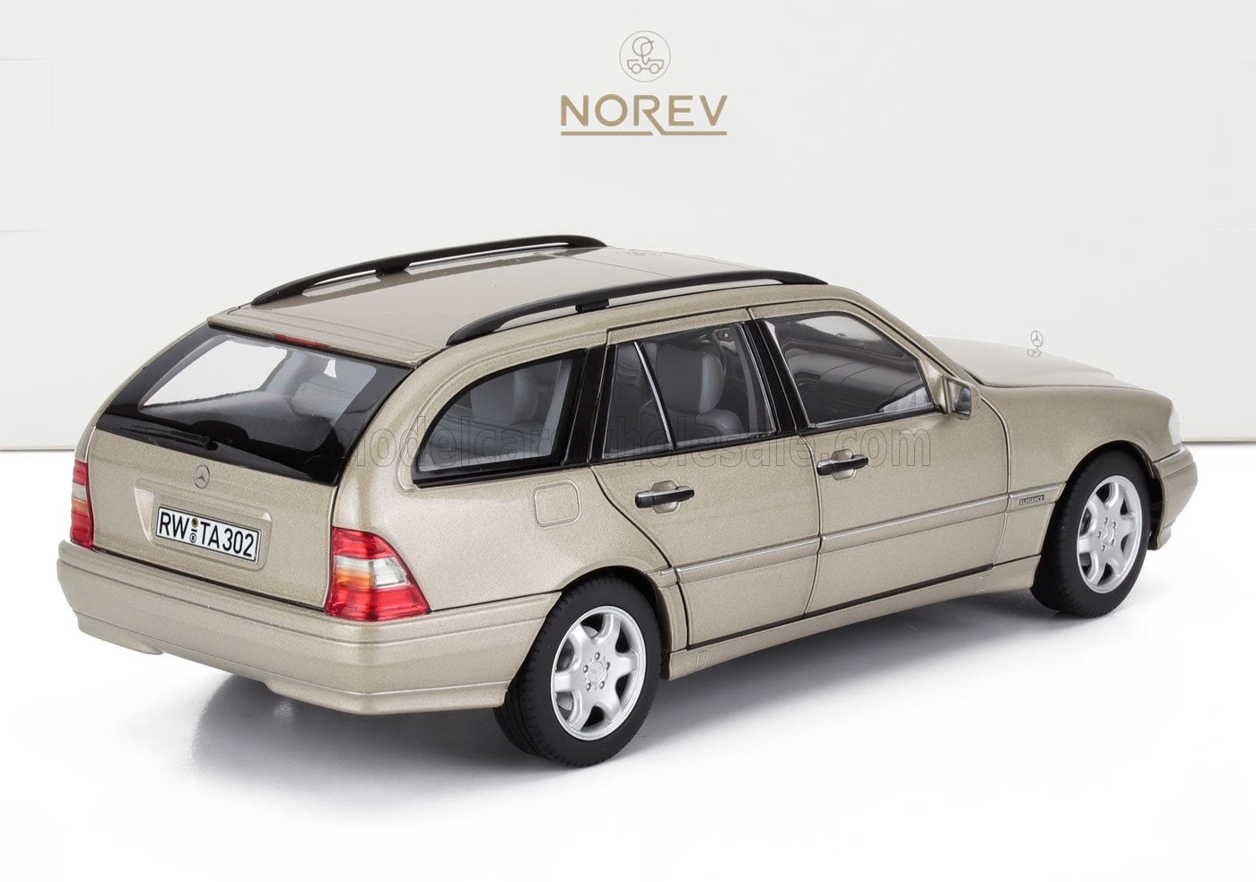 NOREV 1/18 MERCEDES BENZ - C-CLASS C200 (S202) T-MODELL SW STATION WAGON 1997 - SMOKE SILVER MET