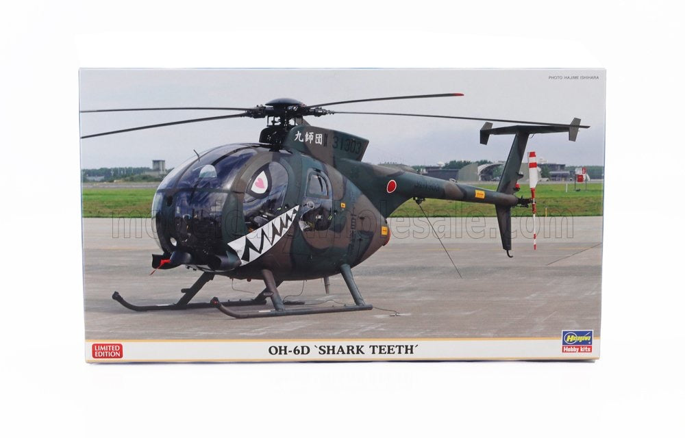 1/48 HASEGAWA BELL - OH-6D SHARK TEETH HELICOPTER MILITARY 1969 Limited Edition