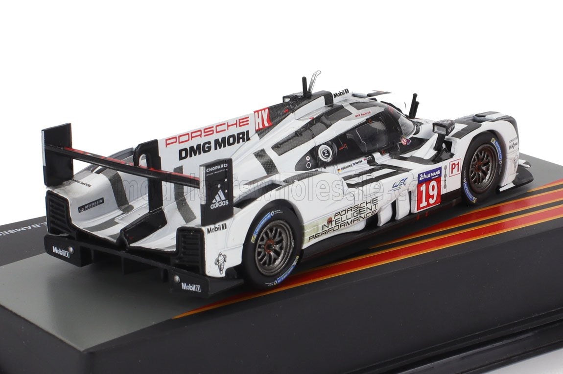 1/43 Atlas IXO Edition PORSCHE - 919 HYBRID 2.0L TURBO V4 TEAM PORSCHE N 19 WINNER 24h LE MANS 2015 EARL BAMBER - NICK TANDY - NICO HULKENBERG - WHITE GREY BLACK