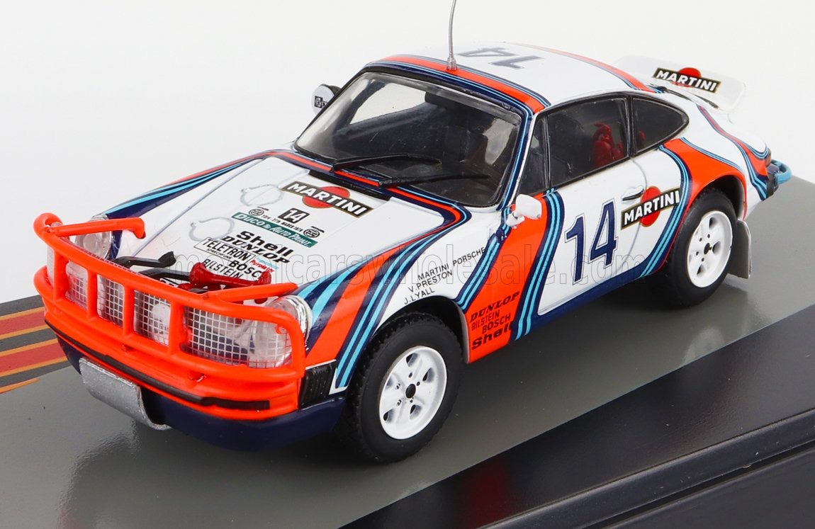 1/43 Atlas IXO Edition PORSCHE - 911 SC 3.0 COUPE MARTINI RACING (night version) N 14 2nd RALLY EAST AFRICAN SAFARI 1978 VIC PRESTON Jr. - JOHN LYALL - WHITE RED BLUE