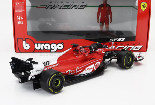 1/18 EXCLUSIVE DIE-CAST BURAGO - 1/18 - FERRARI - F1 SF-23 TEAM SCUDERIA FERRARI N 16 2nd LAS VEGAS USA GP 2023 CHARLES LECLERC