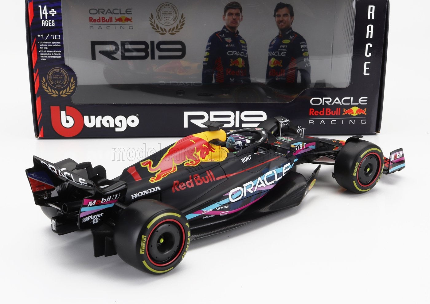 1/18 EXCLUSIVE DIE-CAST RED BULL - F1 RB19 TEAM ORACLE RED BULL RACING N 1 WORLD CHAMPION WINNER MIAMI GP 2023 MAX VERSTAPPEN