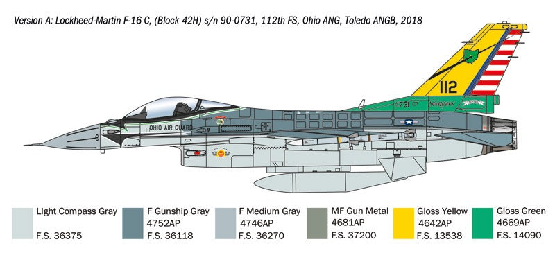 ITALERI 1/48 LOCKHEED MARTIN - F-16C FIGHTING FALCON MILITARY AIRPLANE 1978 WAR THUNDER EDITION!