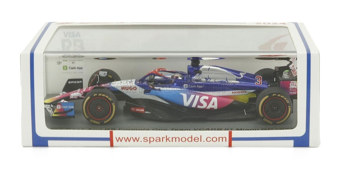 1/43 SPARK S9535 VISA CASH APP RB N°3 VCARB01 Racing Bulls Formula One Team GP Miami 2024 Daniel Ricciardo