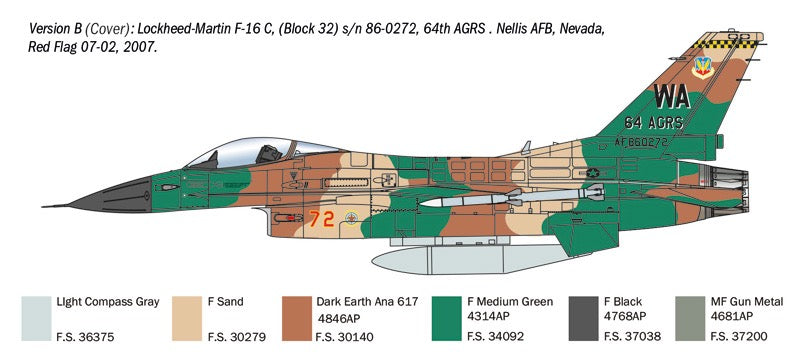 ITALERI 1/48 LOCKHEED MARTIN - F-16C FIGHTING FALCON MILITARY AIRPLANE 1978 WAR THUNDER EDITION!