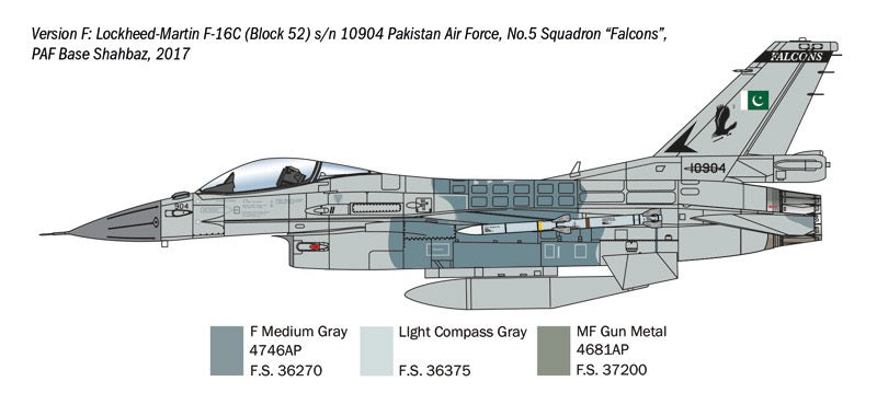 ITALERI 1/48 LOCKHEED MARTIN - F-16C FIGHTING FALCON MILITARY AIRPLANE 1978 WAR THUNDER EDITION!