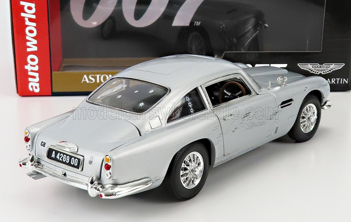 1/18 AUTOWORLD ASTON MARTIN - DB5 1964 - 007 JAMES BOND - NO TIME TO DIE - NON E' TEMPO PER MORIRE - SILVER LIMITED EDITION