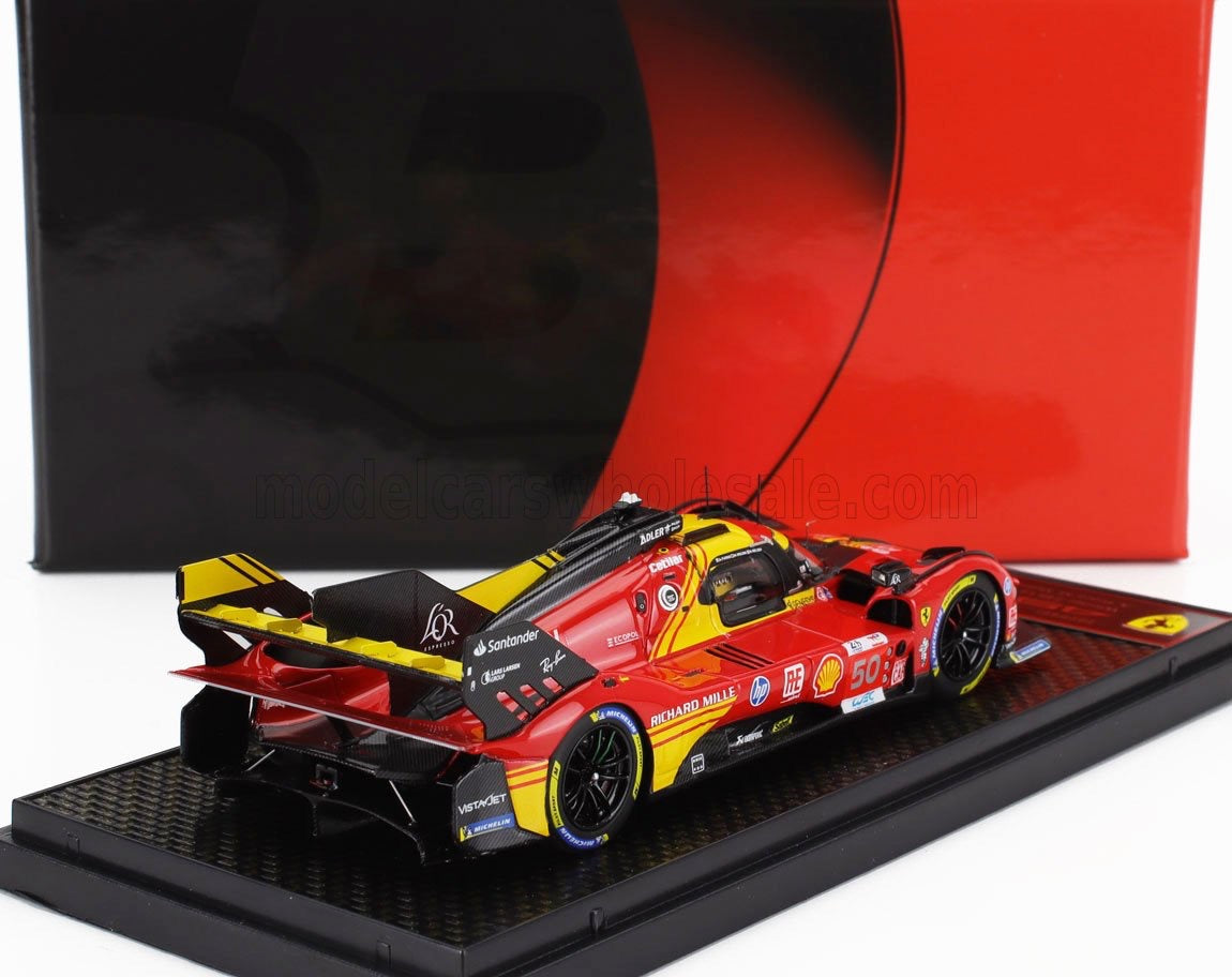 1/43 BBR-MODELS FERRARI - 499P 3.0L TURBO V6 TEAM FERRARI AF CORSE N 50 WINNER 24h LE MANS 2024 ANTONIO FUOCO - MIGUEL MOLINA - NICKLAS NIELSEN - LIMITED EDITION 1/499