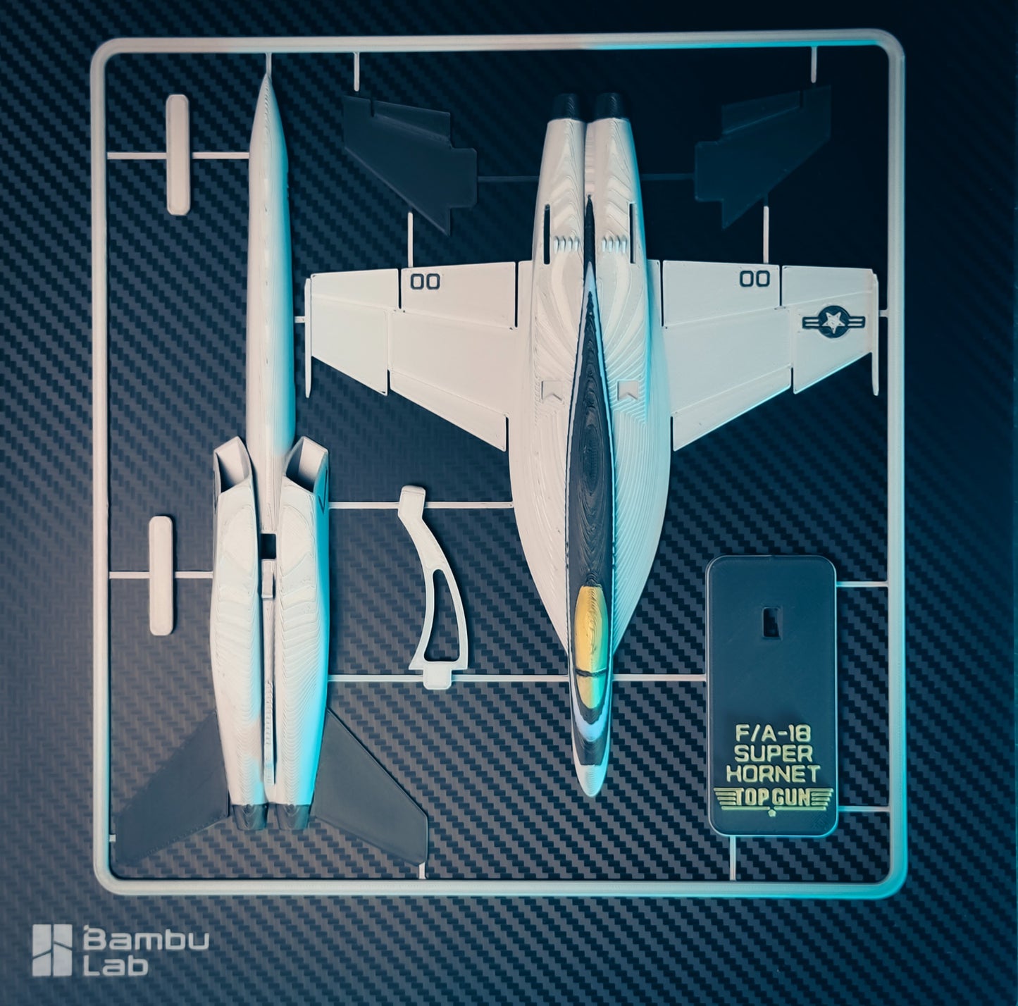 1/100 F/A-18 Super Hornet Top Gun Maverick Fighter Jet Colour Snap Model Kit