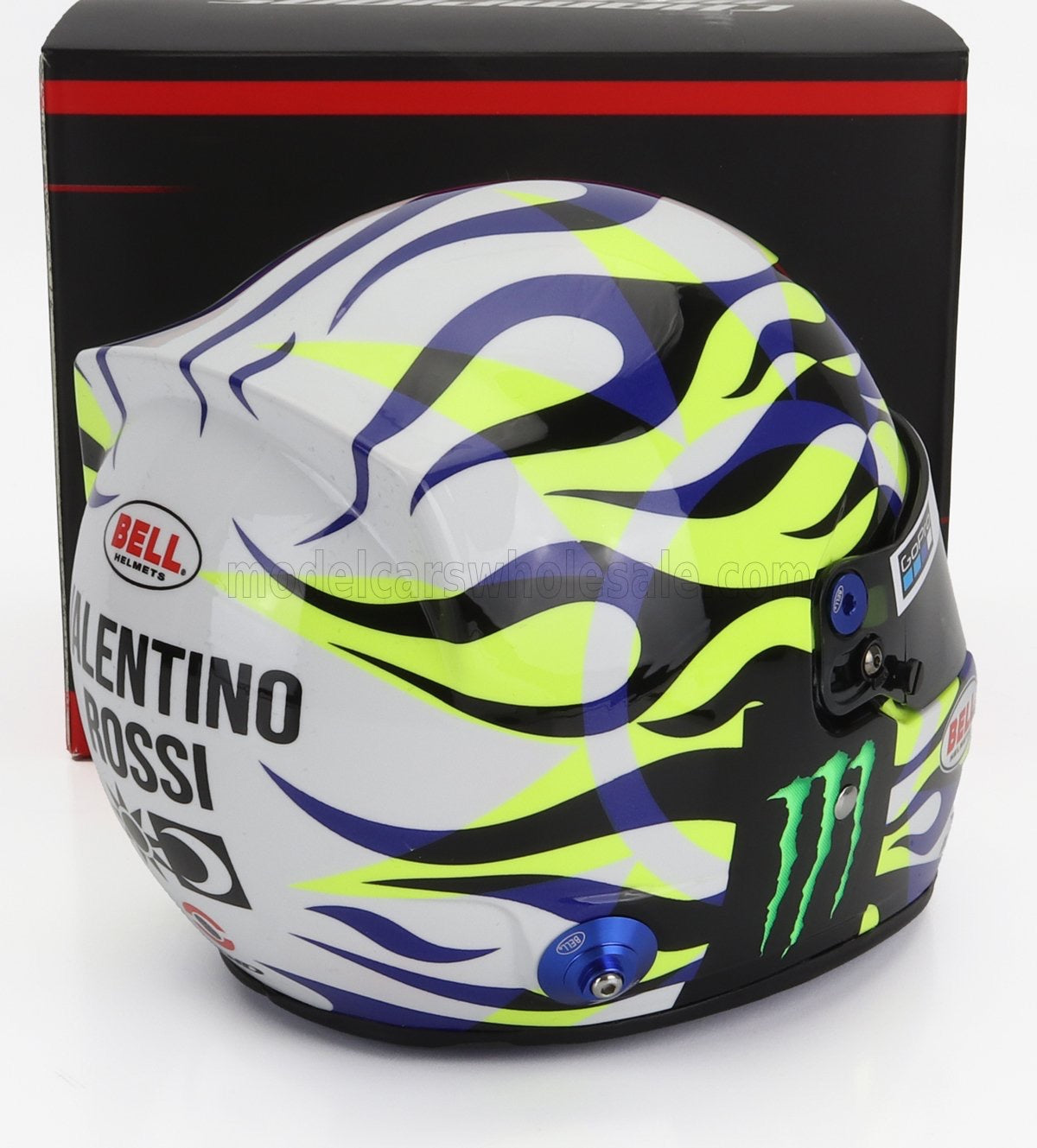 1/2 MINI HELMET BELL HELMET - CASCO HELMET VALENTINO ROSSI BMW M4 GT3 WRT 2023 - BLUE WHITE YELLOW BLACK