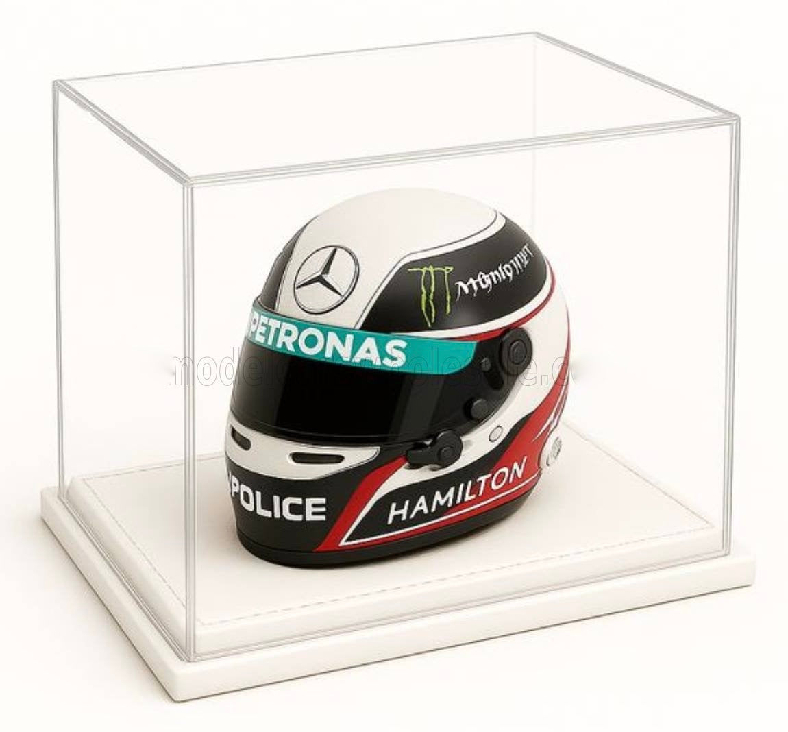 1/2 ATLANTIC MINI HELMET DISPLAY BOX MOLHOUSE BASE IN LEATHER BASE WHITE - ONLY FOR CASCO HELMET - 24.0L X 16.0W X 18.0H cm (INTERIOR HEIGHT cm 16.0) (Copy)