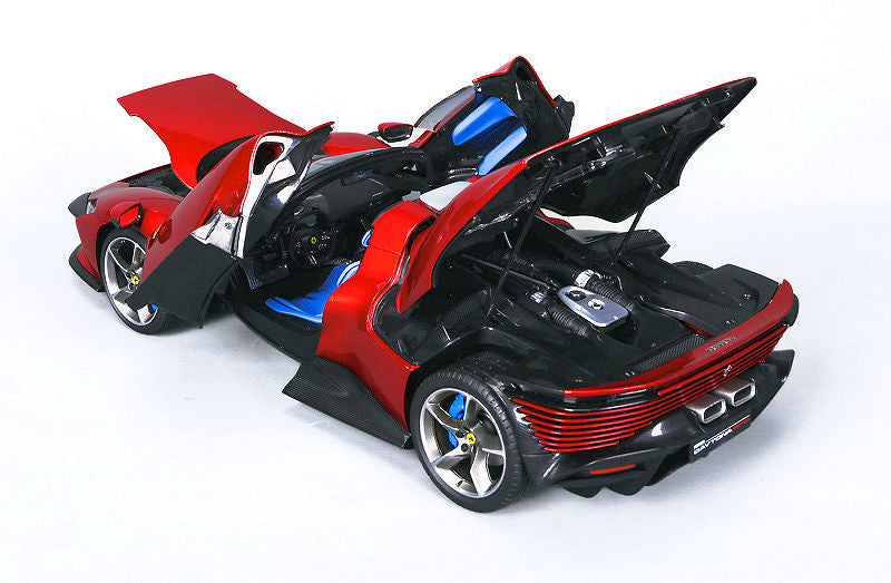 1/18 BURAGO SIGNATURE SERIES FERRARI - DAYTONA SP3 2022 - ROSSO MAGMA - FULL OPENINGS