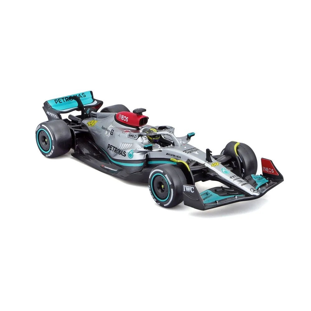 Burago 1/43 Signature Mercedes AMG F1 2022 W13 E w/ Driver #44 Lewis Hamilton