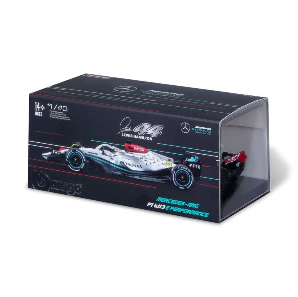 Burago 1/43 Signature Mercedes AMG F1 2022 W13 E w/ Driver #44 Lewis Hamilton