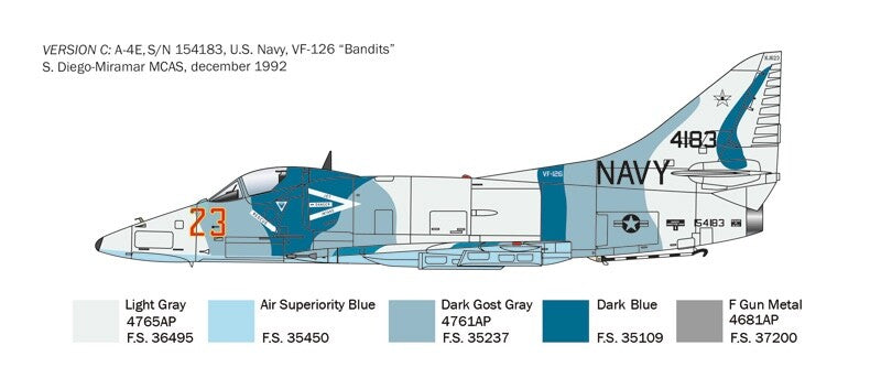 ITALERI 1/48 McDONNEL DOUGLAS A-4 E/F/G/ SKYHAWK 6 VERSIONS USN USMC IAF RAN NEW MODEL KIT