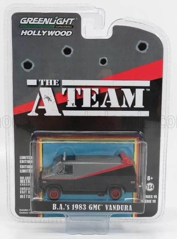 GREENLIGHT 1:64 DIE-CAST GMC - VANDURA CARGO G.SERIES VAN - A-TEAM - 1983 L.E.