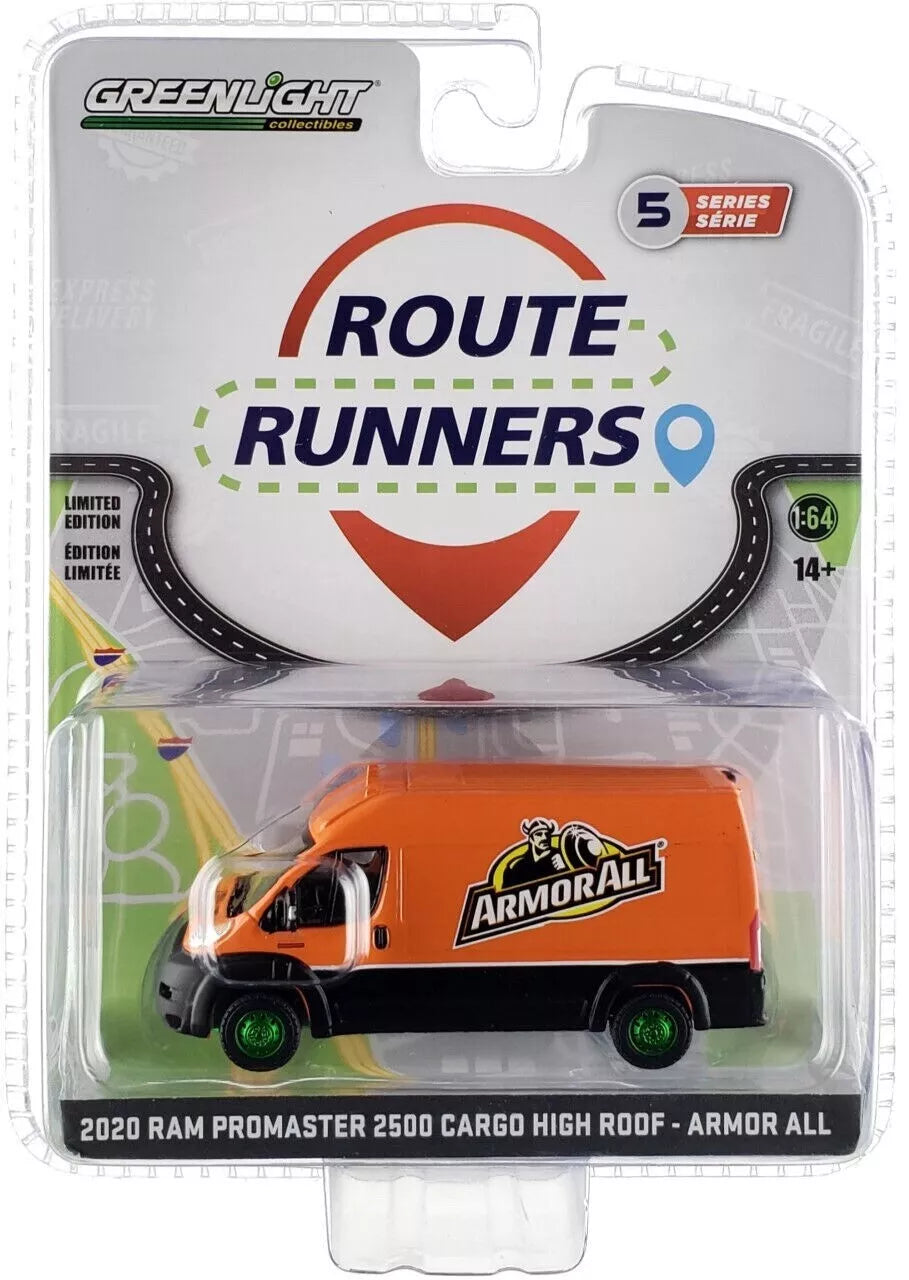 GREENLIGHT 1:64 FULL DIE-CAST 2020 RAM PROMASTER 2500 CARGO ARMOR ALL VAN MODEL
