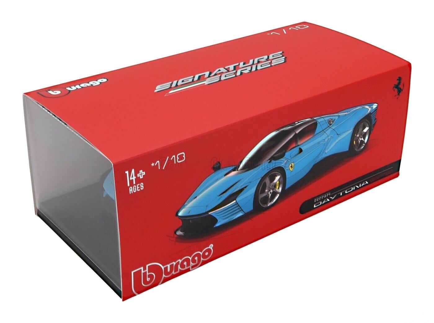 Burago 1/18 Signature Die-Cast Ferrari DAYTONA SP3 TARGA '22 Baby Blue