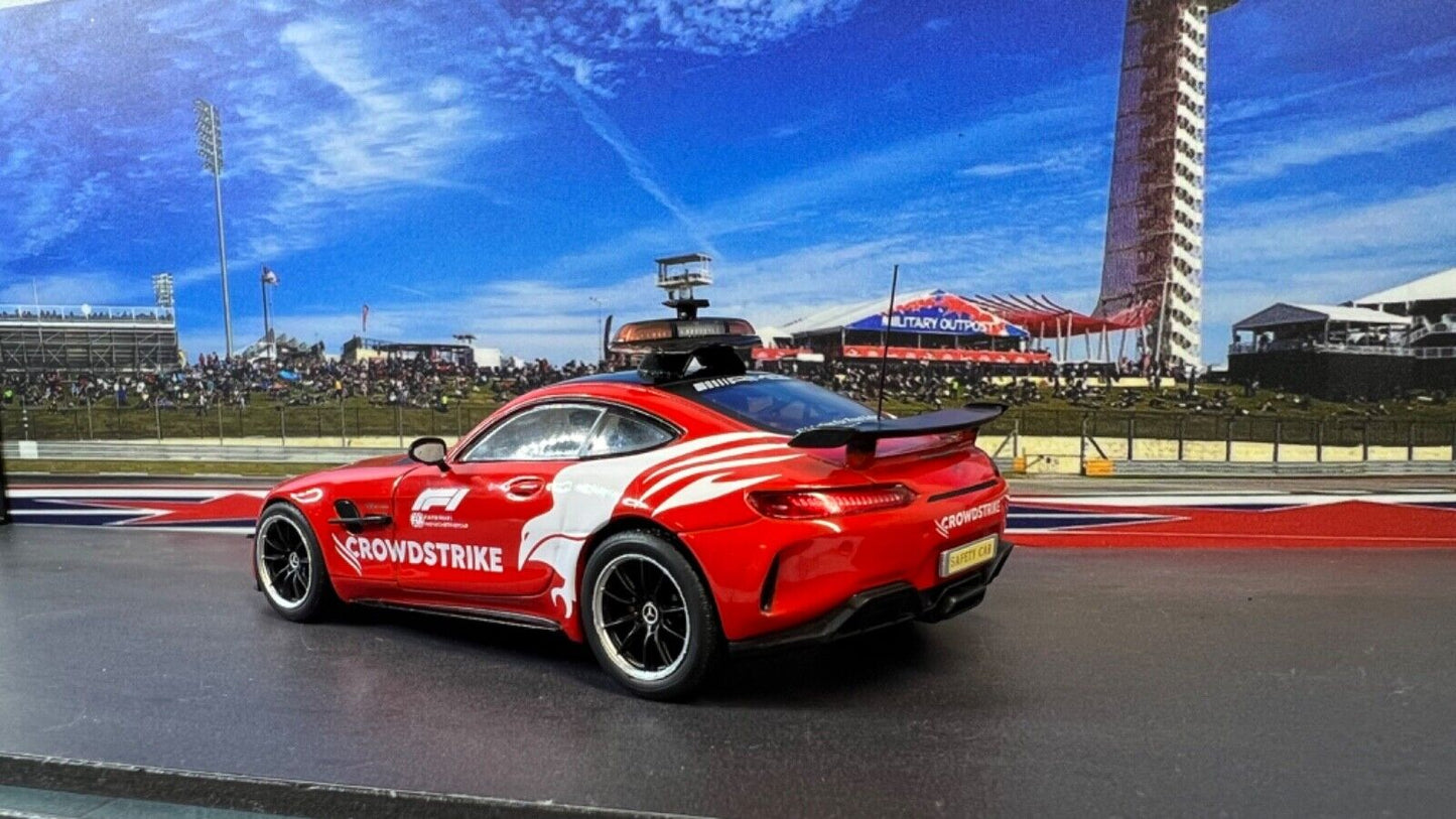 IXO 1/43 MERCEDES BENZ GT-R AMG F1 SAFETY CAR CROWDSTRIKE 2021 BERND MAYLANDER - W/ FULL FIA F1 DECALS LIMITED EDITION!