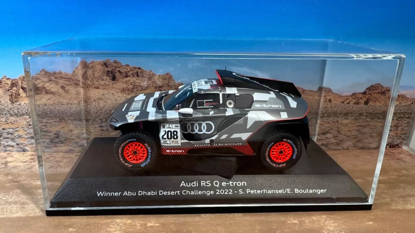 Spark 1/43 Audi RS Q E-Tron #208 S. PETERHANSEL WINNER ABU DHABI CHALLENGE 2022