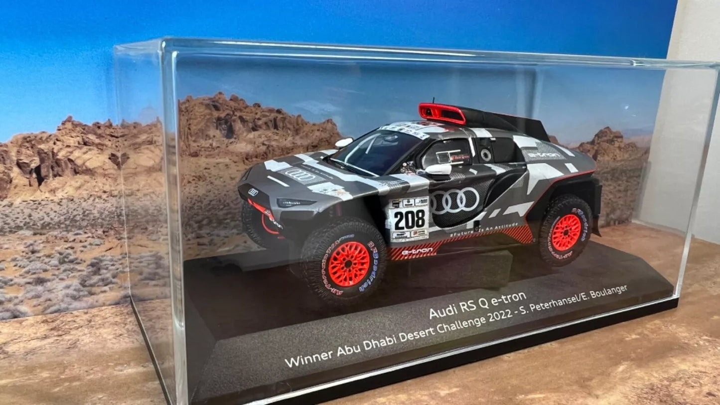 Spark 1/43 Audi RS Q E-Tron #208 S. PETERHANSEL WINNER ABU DHABI CHALLENGE 2022