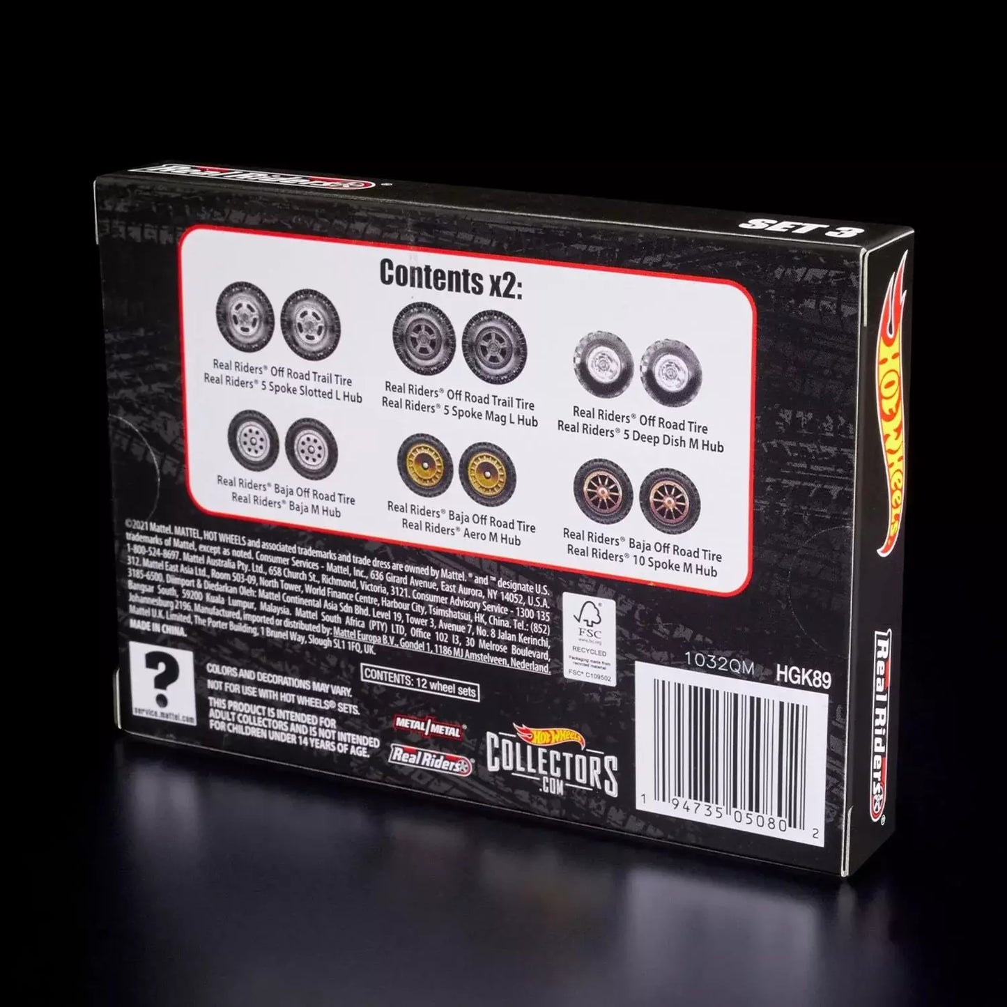 Hot Wheels Collectors RLC EXCLUSIVE REAL RIDERS WHEEL PACKS SET 3 OFF-ROAD 12 PR
