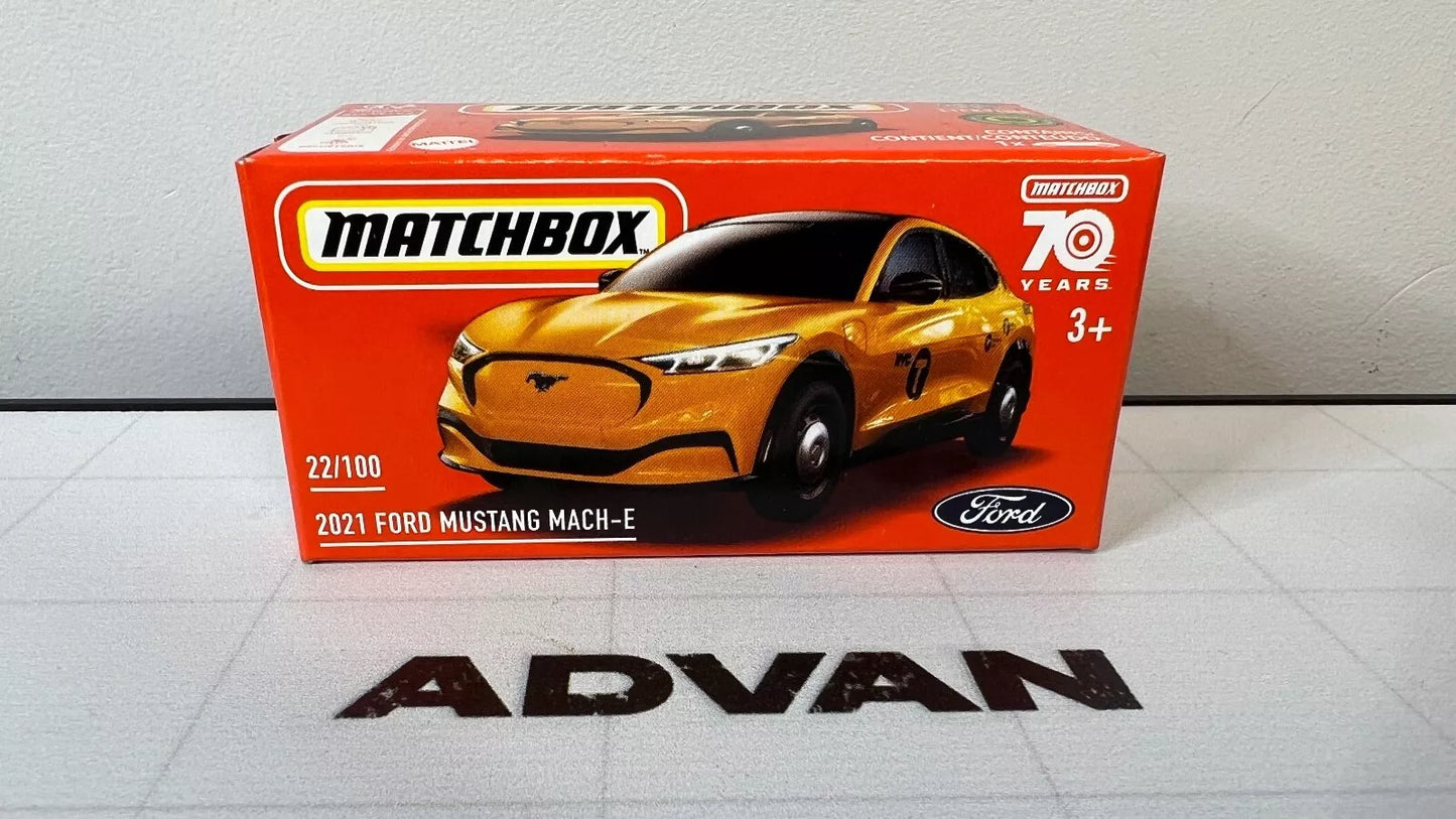 2023 Matchbox Power Grab #22/100 2021 Ford Mustang MACH-E NYC Taxi Die-Cast NEW!