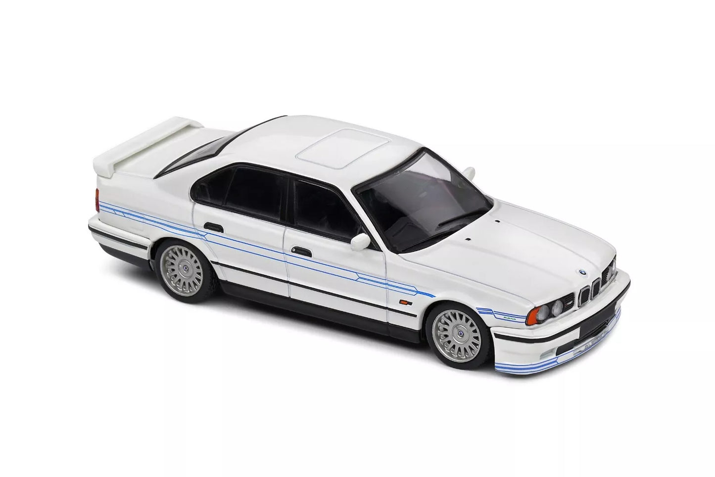 SOLIDO 1/43 DIE-CAST BMW - 5-SERIES ALPINA B10 (E34) 1994 - WHITE BLUE STRIPE