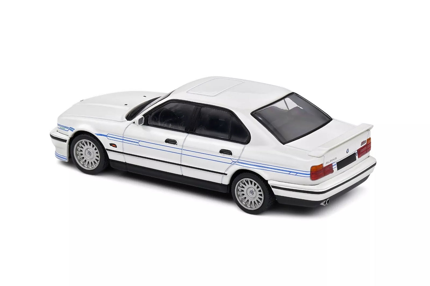 SOLIDO 1/43 DIE-CAST BMW - 5-SERIES ALPINA B10 (E34) 1994 - WHITE BLUE STRIPE