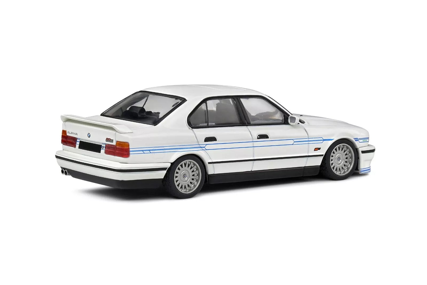 SOLIDO 1/43 DIE-CAST BMW - 5-SERIES ALPINA B10 (E34) 1994 - WHITE BLUE STRIPE