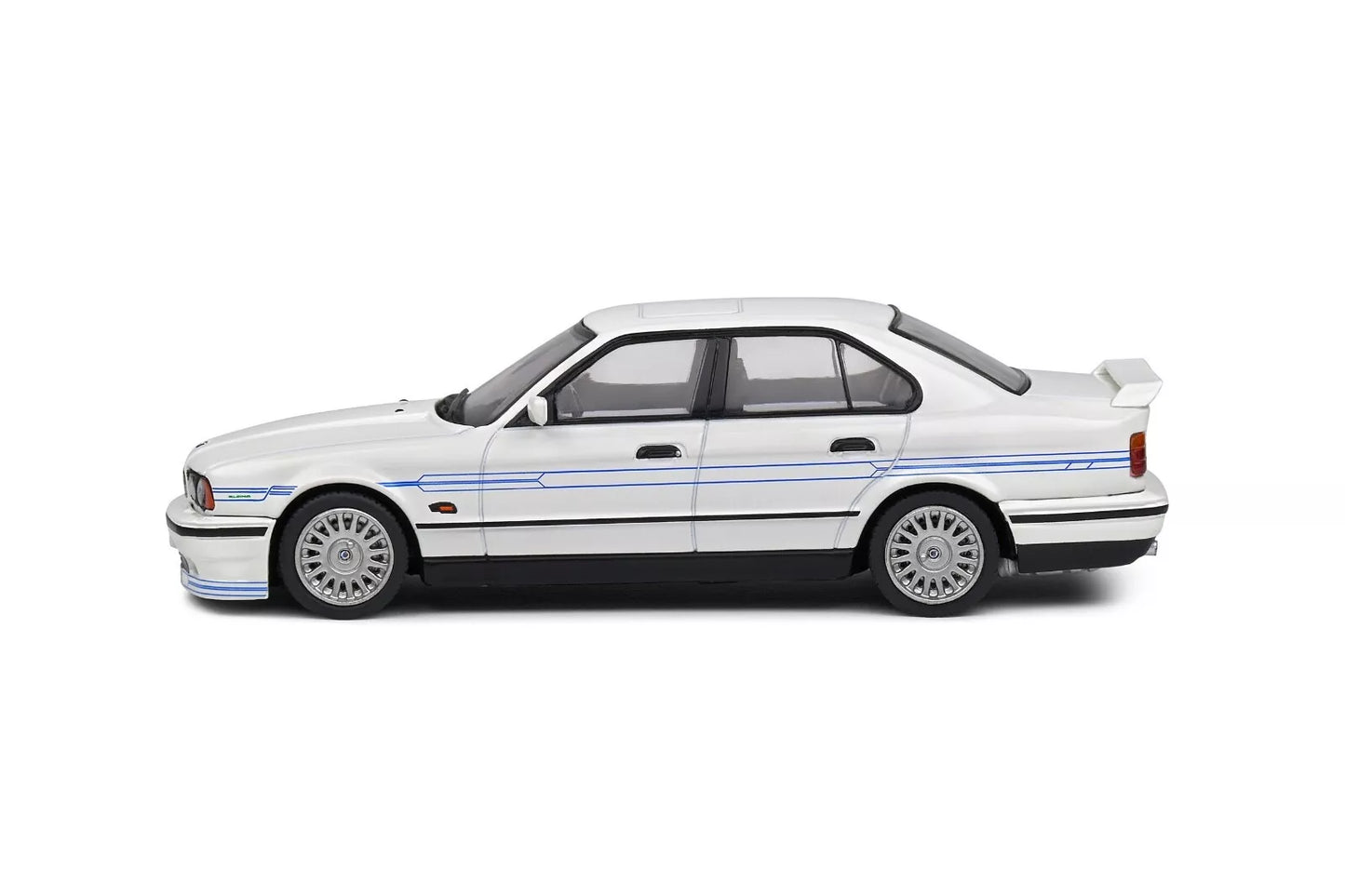 SOLIDO 1/43 DIE-CAST BMW - 5-SERIES ALPINA B10 (E34) 1994 - WHITE BLUE STRIPE