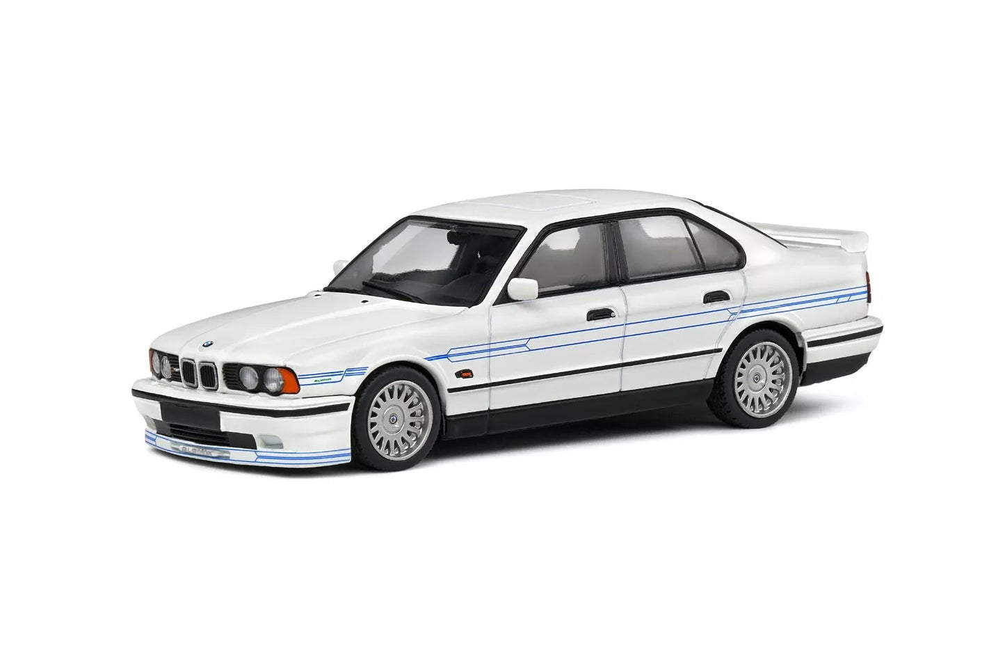 SOLIDO 1/43 DIE-CAST BMW - 5-SERIES ALPINA B10 (E34) 1994 - WHITE BLUE STRIPE