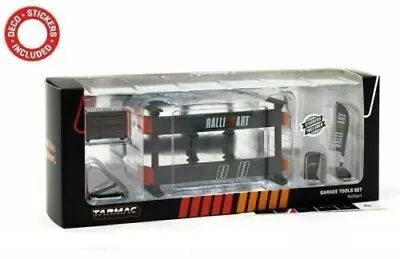 1/64 Tarmac Works RALLIART 4 Post Lift & Garage Tools Set + Stickers -Last One!