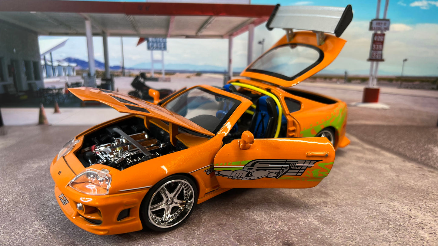 1/24 Fast & Furious Movie Super Detailed Toyota Supra Die-Cast Brian Paul Walker