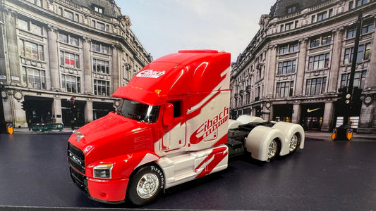Maisto Design 1:64 Die-Cast Custom Rigs Mack Anthem Trucks Eibach Red White Opening Hood