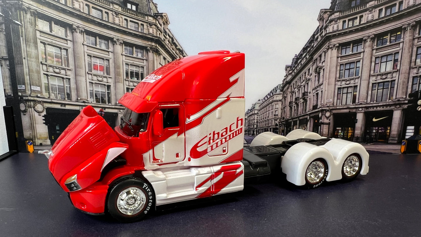 Maisto Design 1:64 Die-Cast Custom Rigs Mack Anthem Trucks Eibach Red White Opening Hood