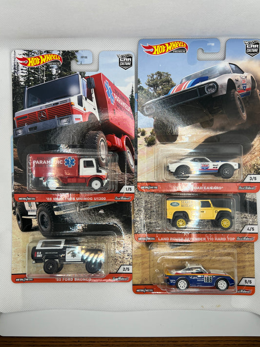 How Wheels 1/64 Premium 2022 Wild Terrain Porsche Ford Mercedes Land Rover Rare Sold Out Set