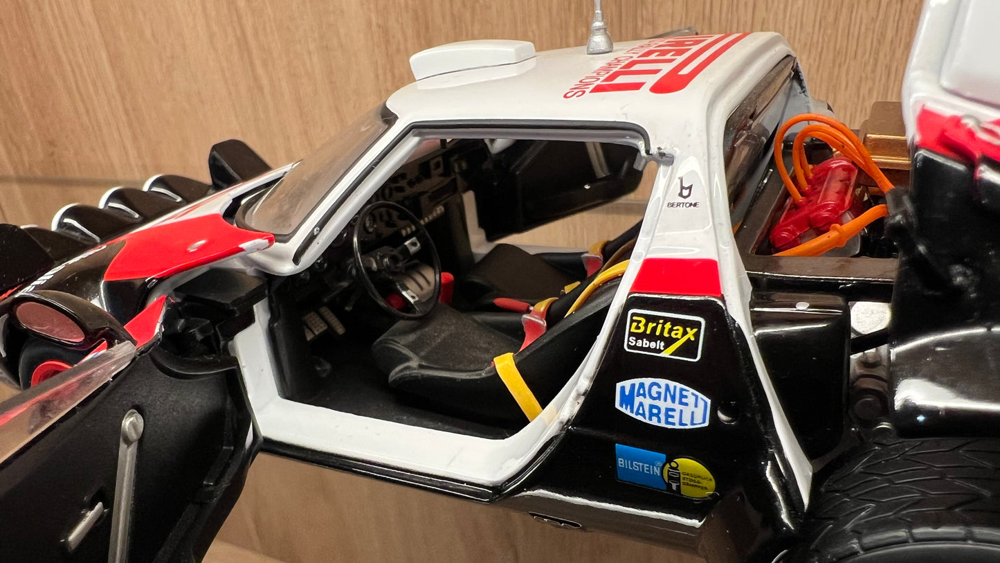 Rare Sun Star 1/18 Die-Cast Lancia Stratos HF Winner Rally Sanremo 1978 Alen Kivimaki w/ Full Openings & Detailed Engine & Interiors