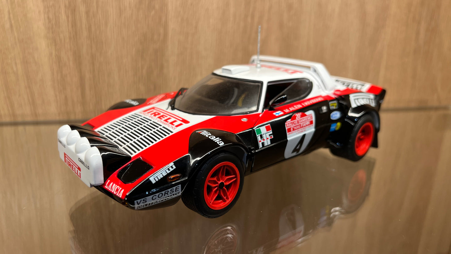Rare Sun Star 1/18 Die-Cast Lancia Stratos HF Winner Rally Sanremo 1978 Alen Kivimaki w/ Full Openings & Detailed Engine & Interiors