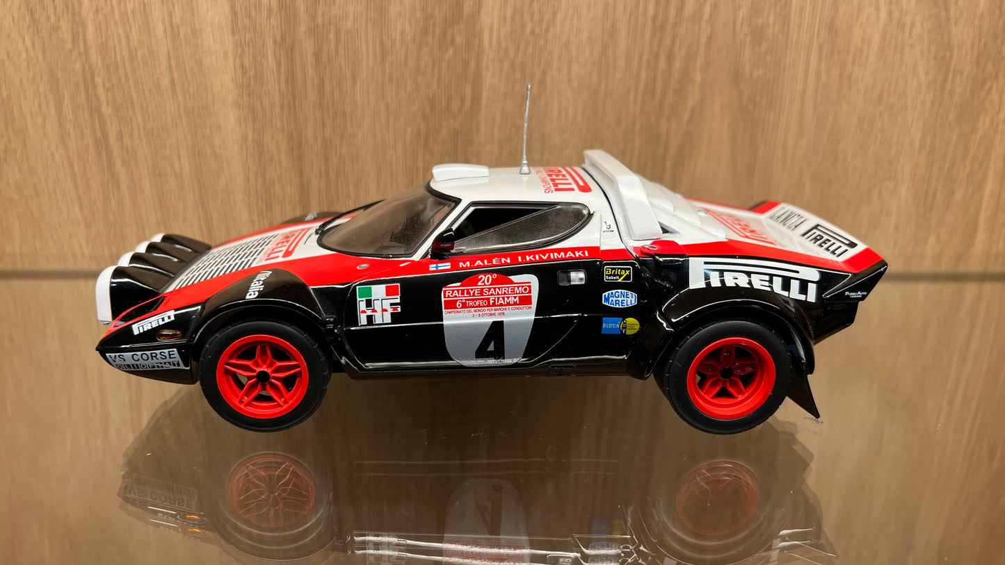Rare Sun Star 1/18 Die-Cast Lancia Stratos HF Winner Rally Sanremo 1978 Alen Kivimaki w/ Full Openings & Detailed Engine & Interiors